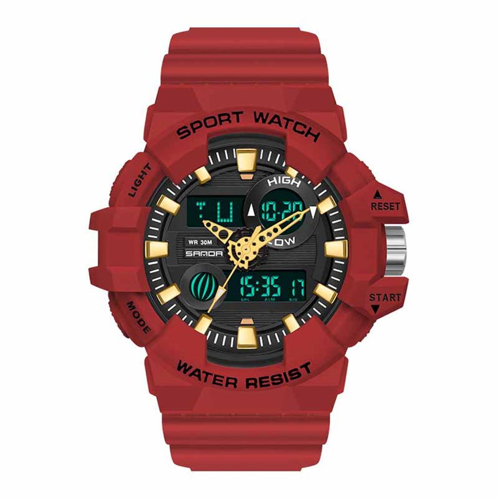 Men's Waterproof Luminous Running Alarm Clock Watch