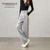 Mark Fairwhale Women's High-Waist Draped Wide-Leg Casual Pants