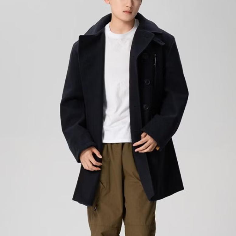 Timberland Outdoor Commuting Windproof Collared Warm Mid-Length Coat Men coats A6FRZ-ERQ