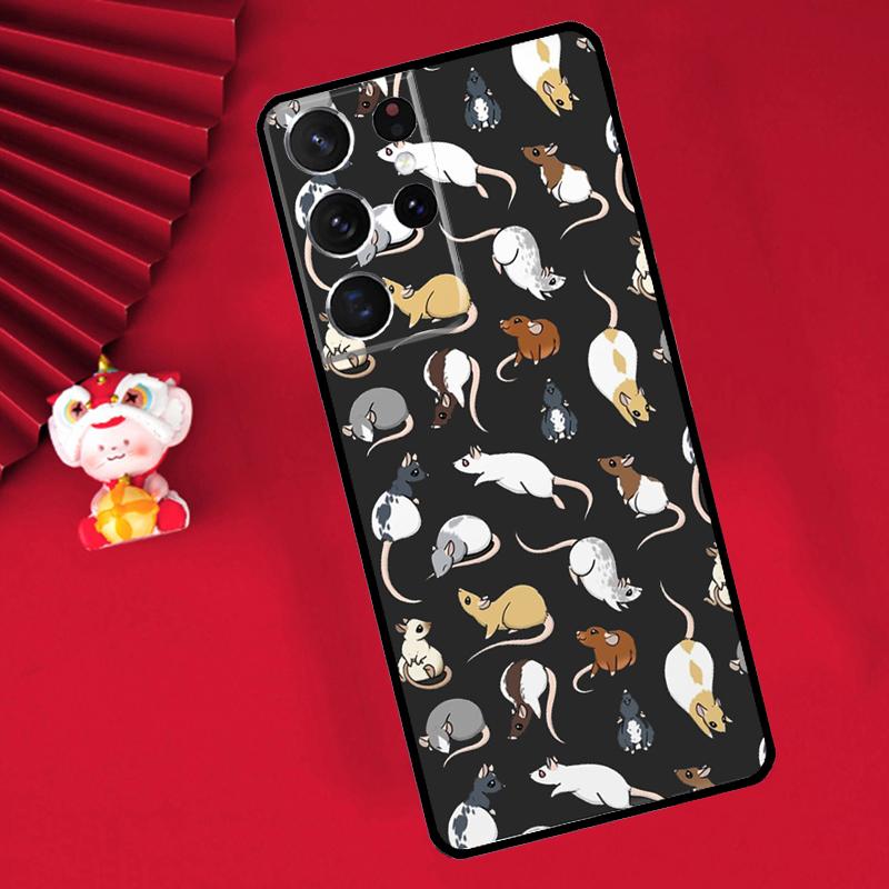 

Mouse Rat Case For Samsung Galaxy S21 S22 S23 S24 Ultra Plus S20 FE S8 S9 S10 Note 10 20 Ultra Cover Galaxy S24
