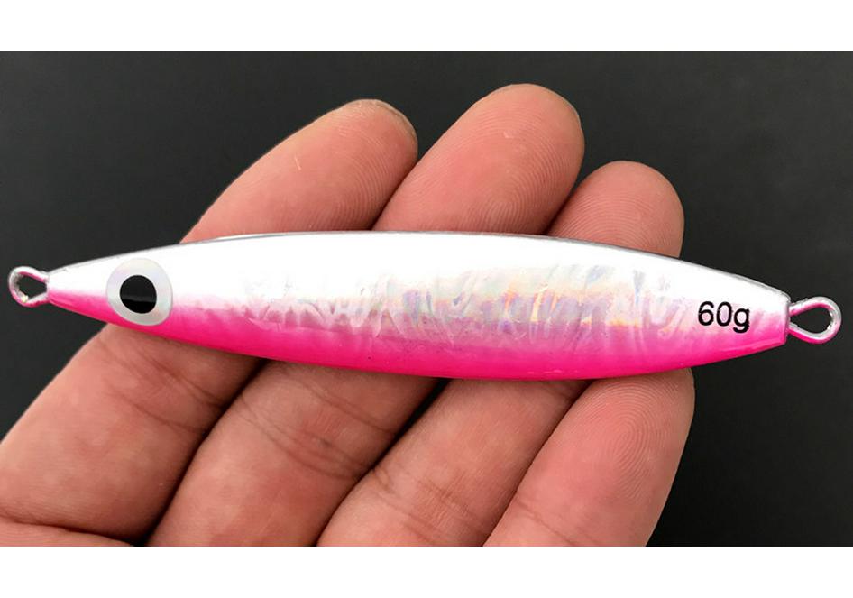Wan Ya Night Glow Willow Leaf Sea Fishing Spinner Lure (60g) - Lead Fish Iron Plate Set
