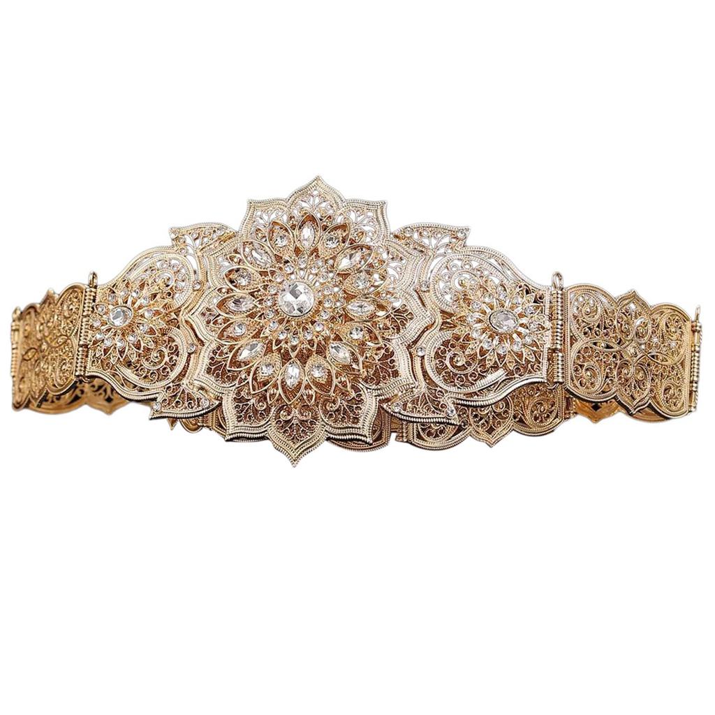 Muslim Bridal Belt Adjustable Dress Waist Belts Luxurious Women's Stylish Belt for Wedding and Evening Parties