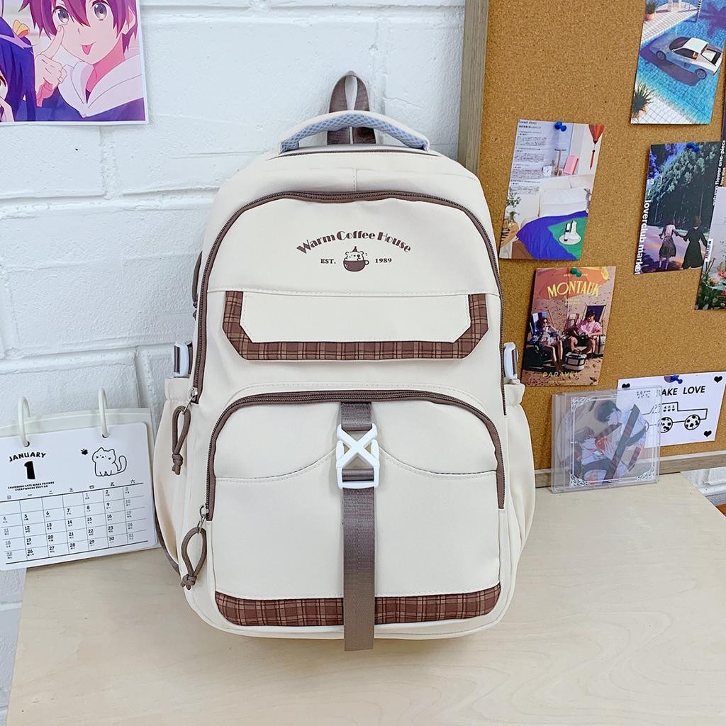 Schoolbag1011 new Japanese ins high value college style junior high school students multi-compartment lightweight backpack women's schoolbag