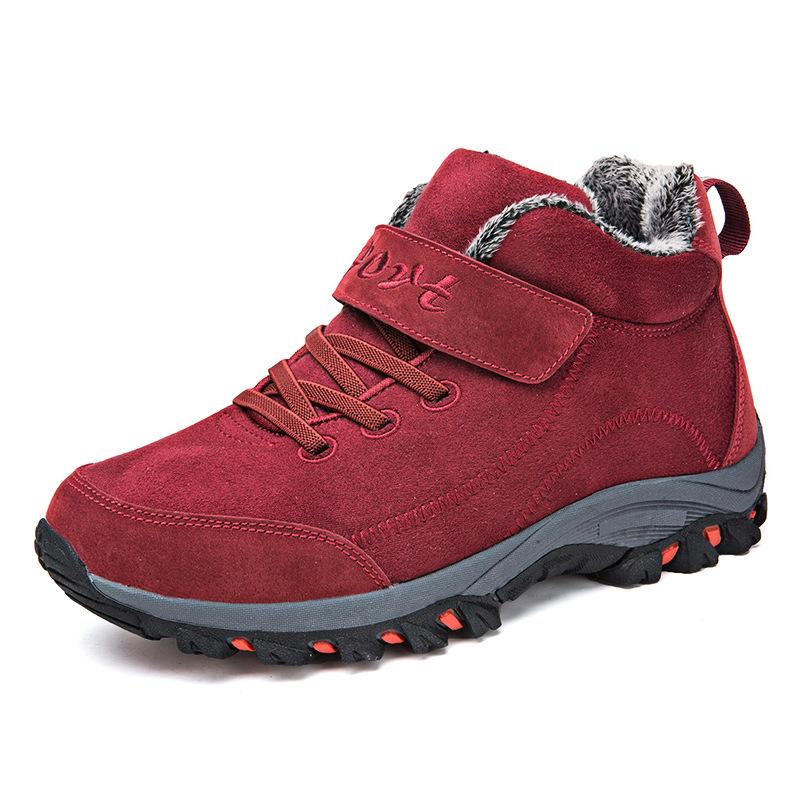 Fur Warm Snow Women Winter Men Boots with  Non-slip Boots Men Work Casual Shoes Sneakers High Top Rubber Ankle Boots Plus Size