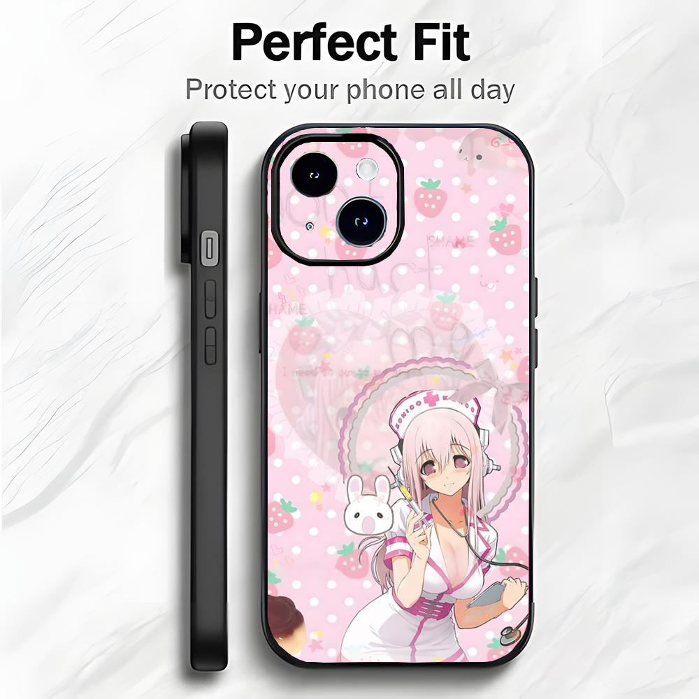 Cute Japanese Anime S-Super Sonico Phone Case Phone Case Soft Packaging Lightweight For iPhone17 16 15 14 13ProMax