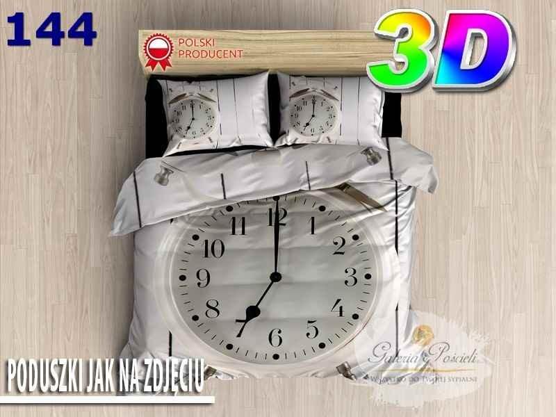 3D Baumwollsatin Bettwäsche 160x200cm CLOCK