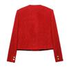Stile europeo e americano, nuovi abiti da donna, alla moda, casual, giacca doppiopetto testurizzata 8253502