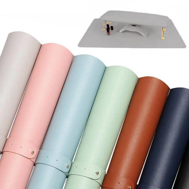 Skládací podložka na stůl pro nail art, PU kůže, podložka na studiový stůl, polštářek pod ruku pro nail art, vodotěsná podložka pod opěrku ruky, odolná proti poškrábání a špíně, snadné čištění