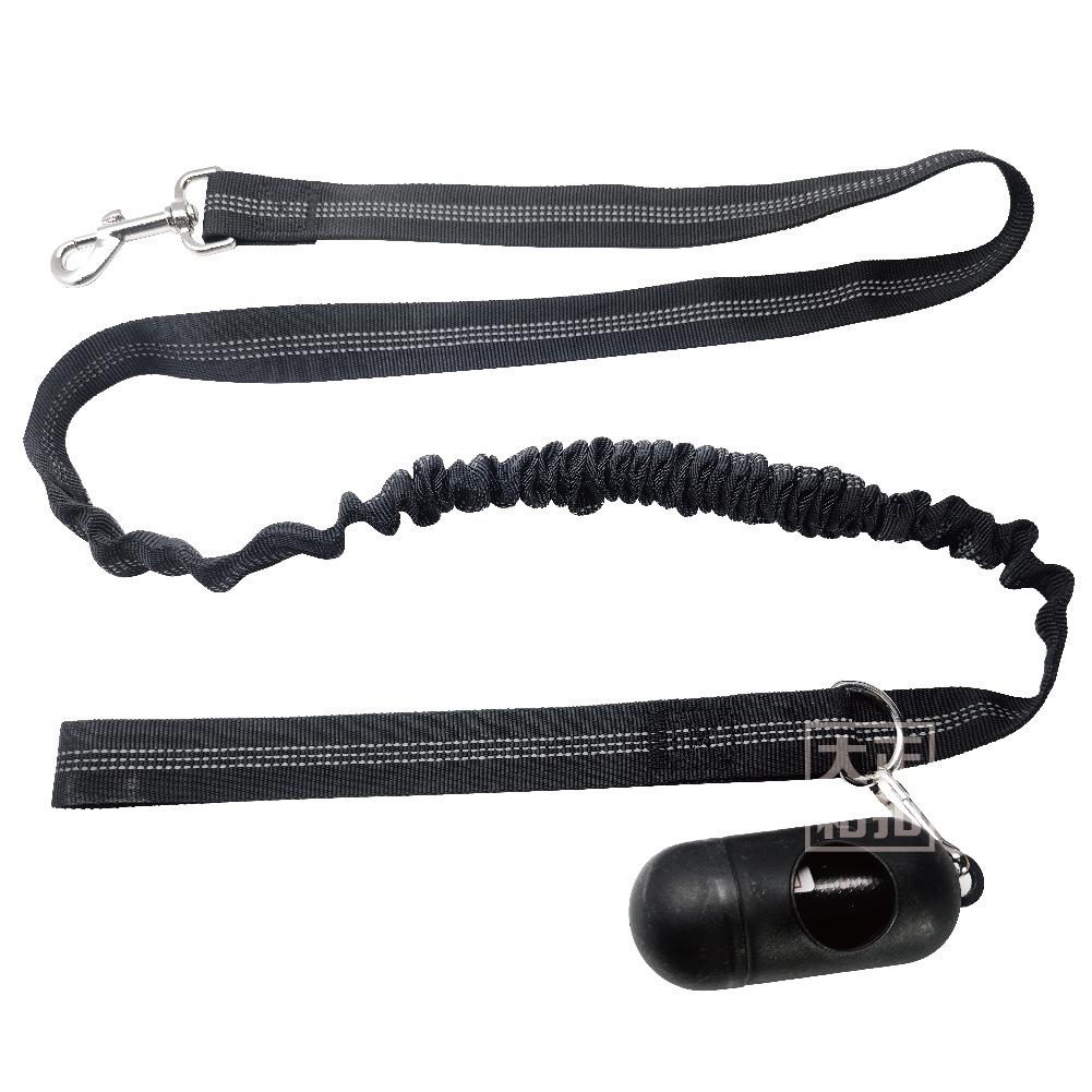 Reflective Elastic Dog Leash with Waste Bag Holder