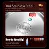 Ultra Thick 304 Stainless Steel Banquet Plate LFGB Certification Heat Insulation Dinner Dish Fall Resistant Baby Tableware