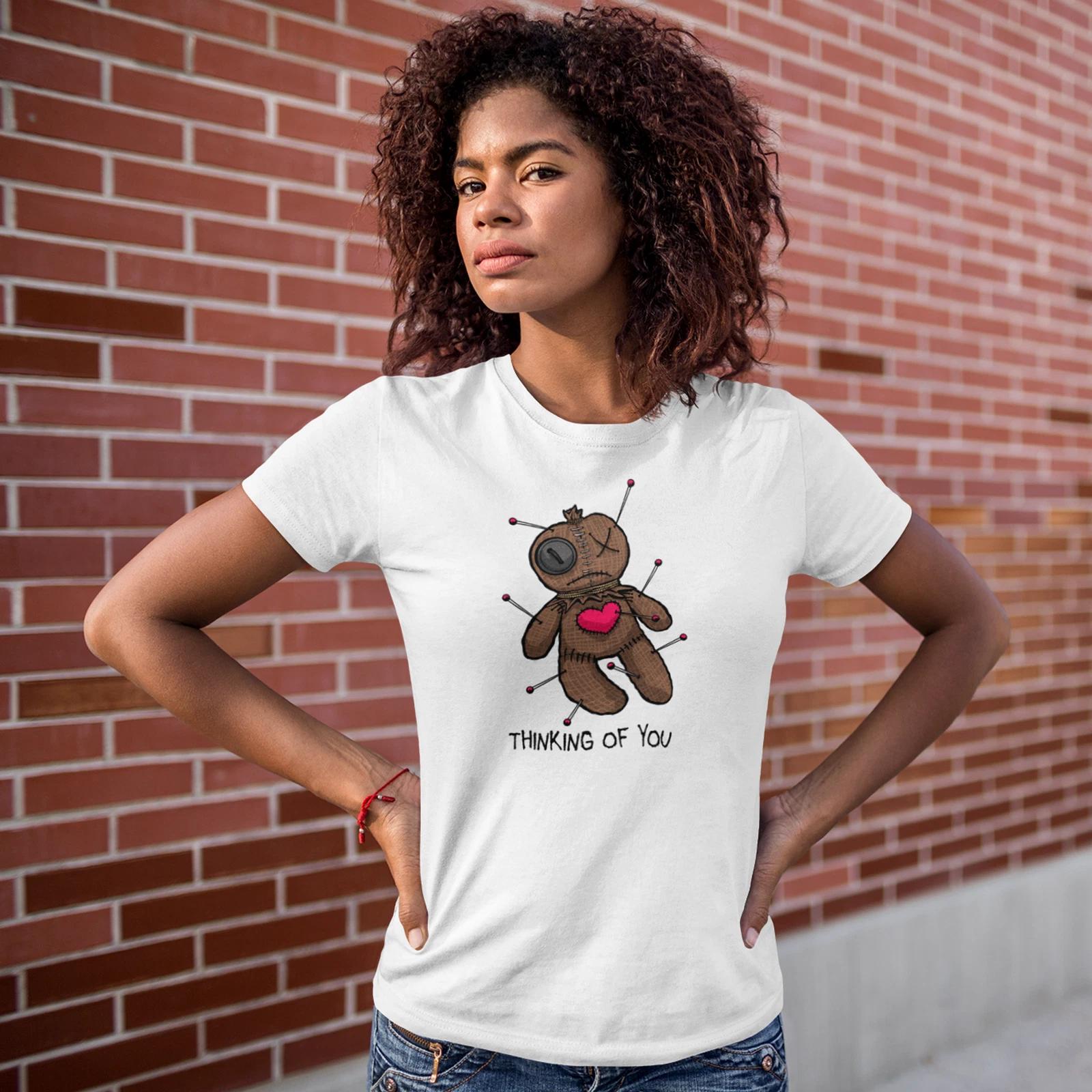 Voodoo Doll T-Shirt, Cute Revenge Tee, Thinking of You Voodoo Shirt S