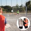 1 pár brankářských rukavic Protiskluzový design dlaně Super grip Ochrana prstů Nastavitelná prodyšná Dětské fotbalové rukavice pro děti