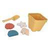 Travel Friendly Silicone Beach Toys Set with Bucket Shovel 4 Sand Moulds Sand Toys for Toddlers Kids