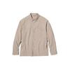 Solid Color Single-Breasted Collar Long Sleeve Shirt Jacket Men Jackets Beige 455700-31