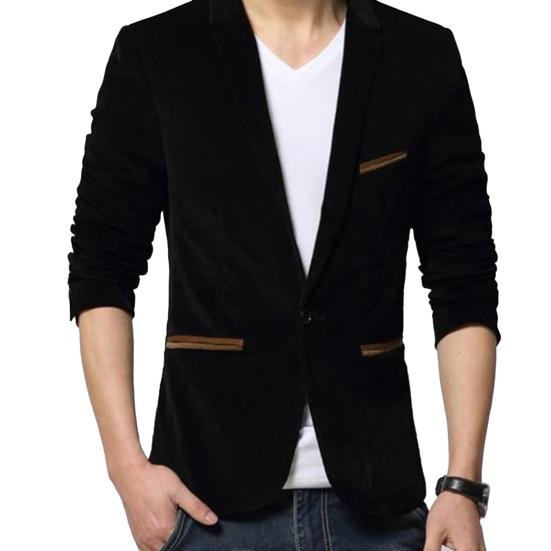 Suits Jacket Skin-friendly Long Sleeve Corduroy Men Fashion Casual Business Blazer for Autumn
