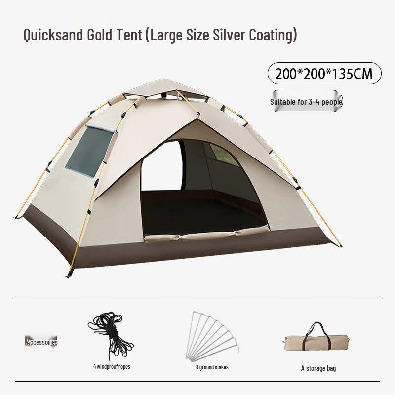 Portable Pop-Up Camping Tent with Sun & Mosquito Protection