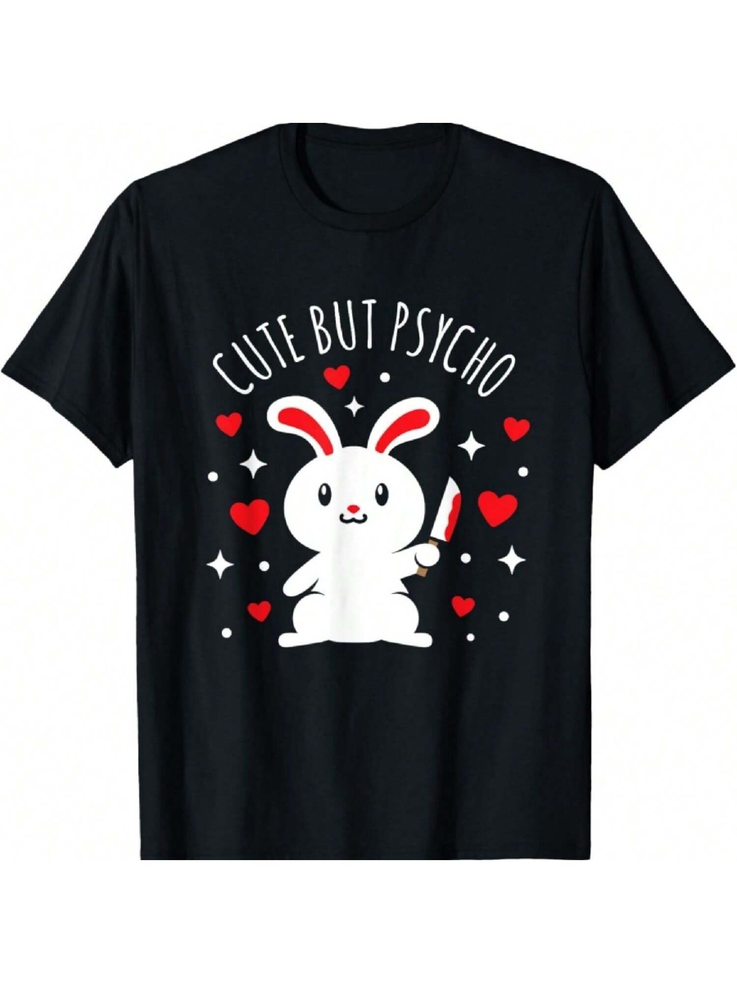 

Cute But Psycho - Funny Killer Bunny Rabbit T-Shirt XXXXXL чёрный