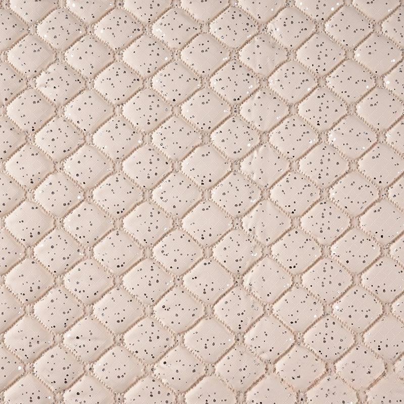 Ultrasonic Embossed Diamond-shaped PU Leather Fabric Lining Free Clothing Handbags Designer Clothing Sewing Accessories