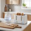 Kettle and Toaster Set, 1.7L 3000W Rapid Kettle with Strix Thermostat, 4 Slice Toaster with 7 Browning Controls, Cream
