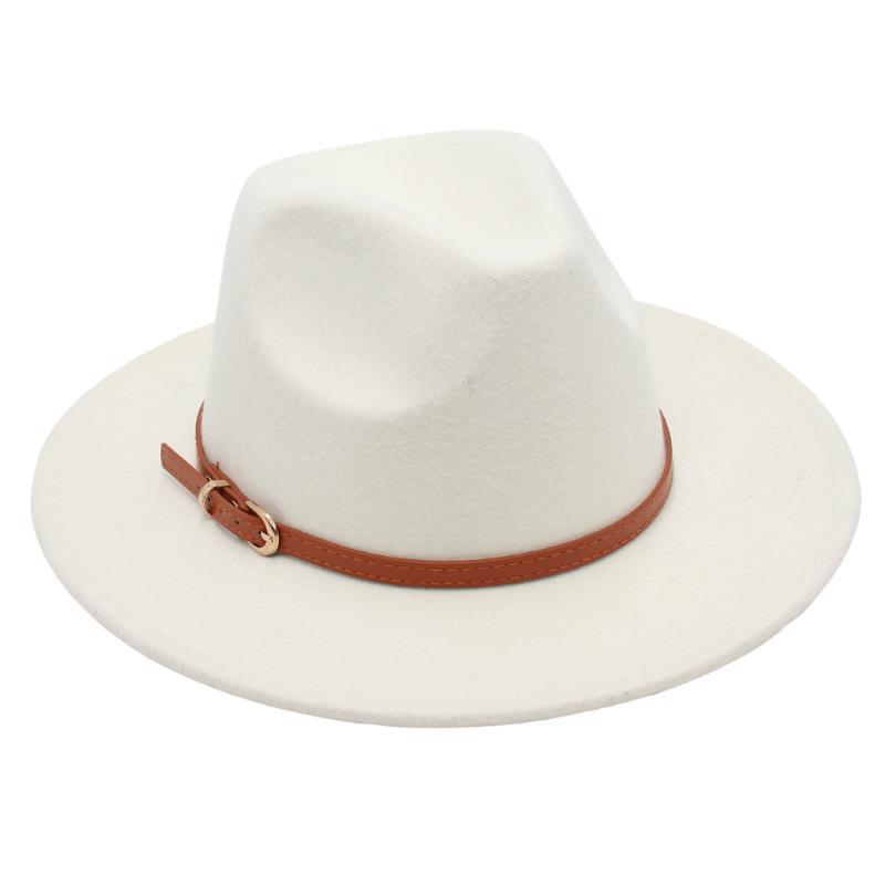 Gürtelschnalle Nostalgisches Zylinder-Modell Jazzhut Männer und Frauen Temperament Filzhut Eleganter Wollhut