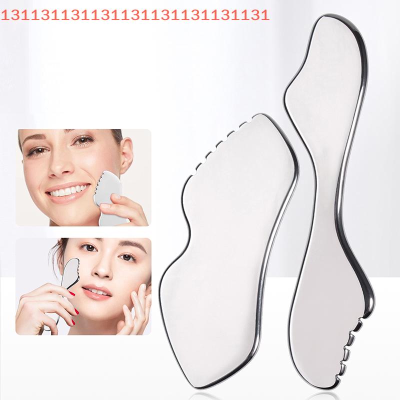 Facial Lifting Muscle Relaxing Pain Relief Body Scraping Tool for Head Neck And Back Stainless Steel Gua Sha Board Massager