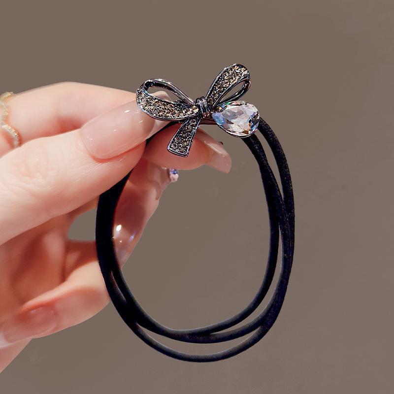Elastici per capelli con strass alla moda per ragazze, anelli per capelli, corda, scrunchie, accessori, copricapo per coda di cavallo, accessori