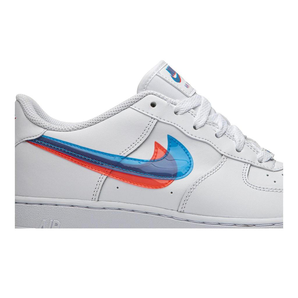 Nike Air Force 1 LV8 KSA Grade School '3D Glasses' (Unisex) White / Blue Hero / Bright Crimson Kids' Skateboarding Shoes BV2551 100