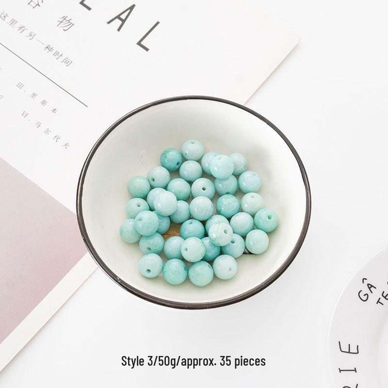 6.5-10mm Multicolor Glass Beads for DIY Bracelet and Necklace Jewelry Making