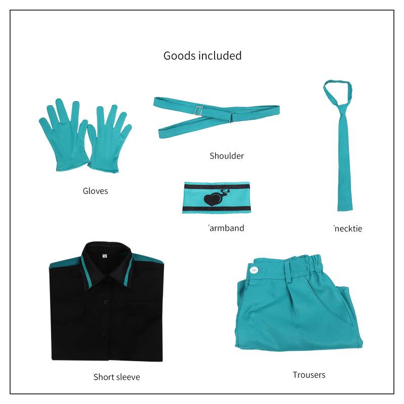 

Hatsune Miku Cosplay Costume Dress Trousers Set Anime Role Play Party Halloween Pants,XXL