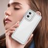 WANLONFENG MF Series for Motorola Moto G55 5G Case TPU+Acrylic Clear Phone Cover with Tempered Glass Film