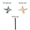 Wood Hummingbird Wall Art Vintage Flying Blue Bird Sculpture Rustic Wall Hanging Decoration for Home Bedroom Living Room Decor