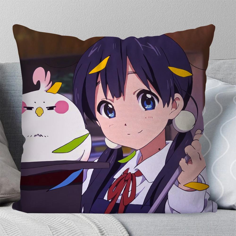 Kitashirakawa Tamako Animation Tamako Market Kissenbezug Quadratisches Kissen Schlafzimmer Sofa Freizeitwagen Wohnzimmer Heimdekoration 40X40