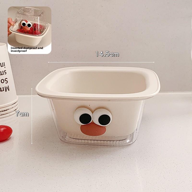 

Многофункциональная бытовая корзина для фруктов с двойным слоем и дренажем для гостиной белый