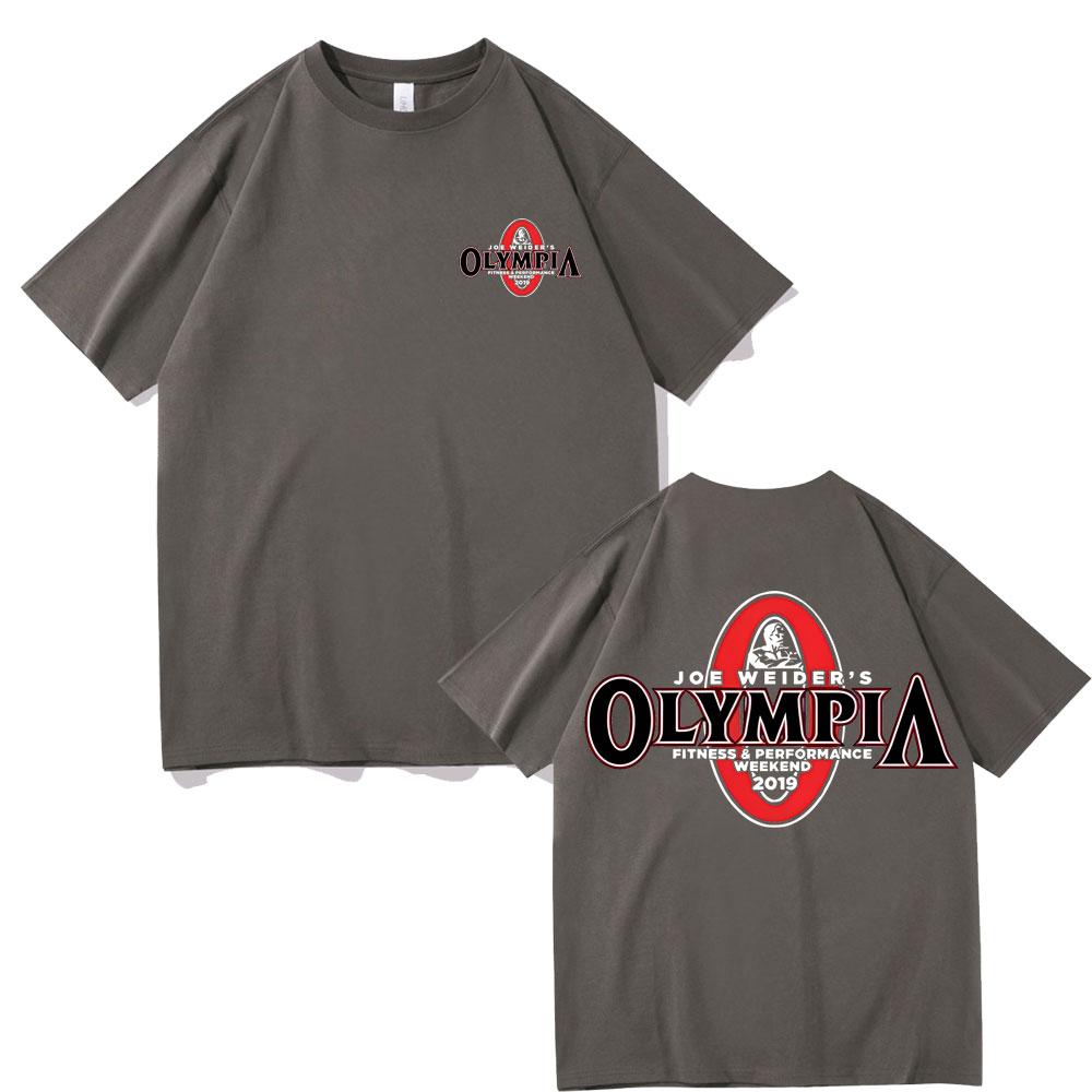 Hot Sale Olympia Fitness Male High Quality Short Sleeve Tees Unisex Gyms 100 Cotton T Shirt Unisexs Causal Oneck Oversized Tshirts