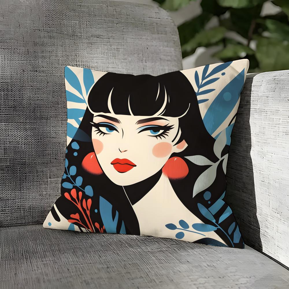 Illustration Of Diagonal Square Art Pillow Case Linen Pillows Case Cushions Case Sofa Pillows Case Decor Home