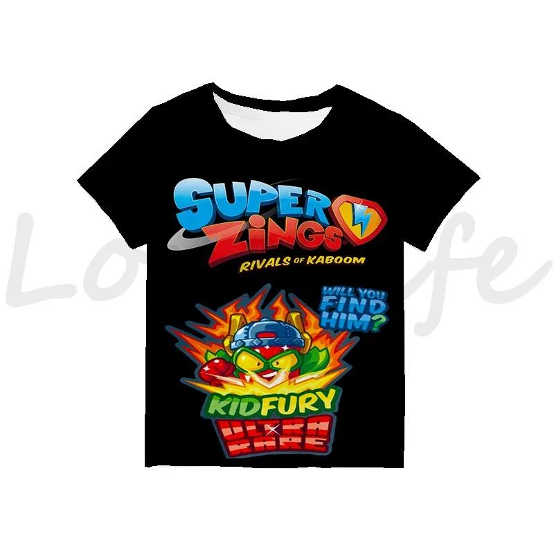 Kids SuperTings T Shirt Harajuku Boys Girls Cartoon Print T-shirts Summer Short Sleeve Children's Clothing Comfortable Tee Tops
