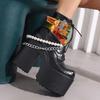 Fashion New Fashion Big Size Autumn Boots Women Platform Gothic Cool Buckle Motorcycle Boots Punk Street Winter Shoes For Woman