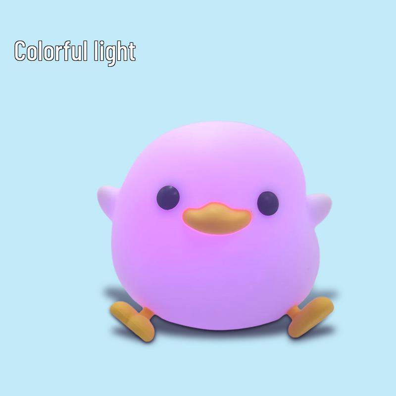 Doudou Duck Silicone Night Light: Rechargeable, Warm Sensor Lamp for Bedside and Night Use