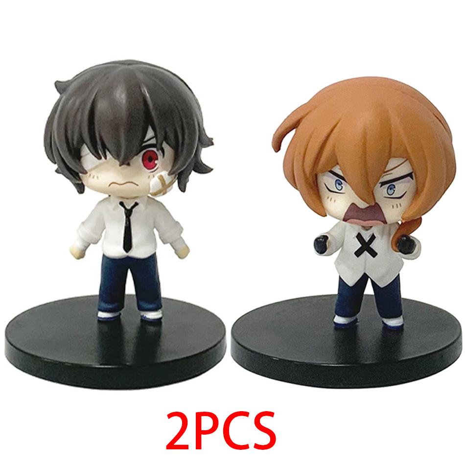 7cm Bungou Stray Dogs Anime Figure Kawaii Dazai Osamu Action Figure Cute Nakahara Chuuya Figurine PVC Collection Model Doll Toy