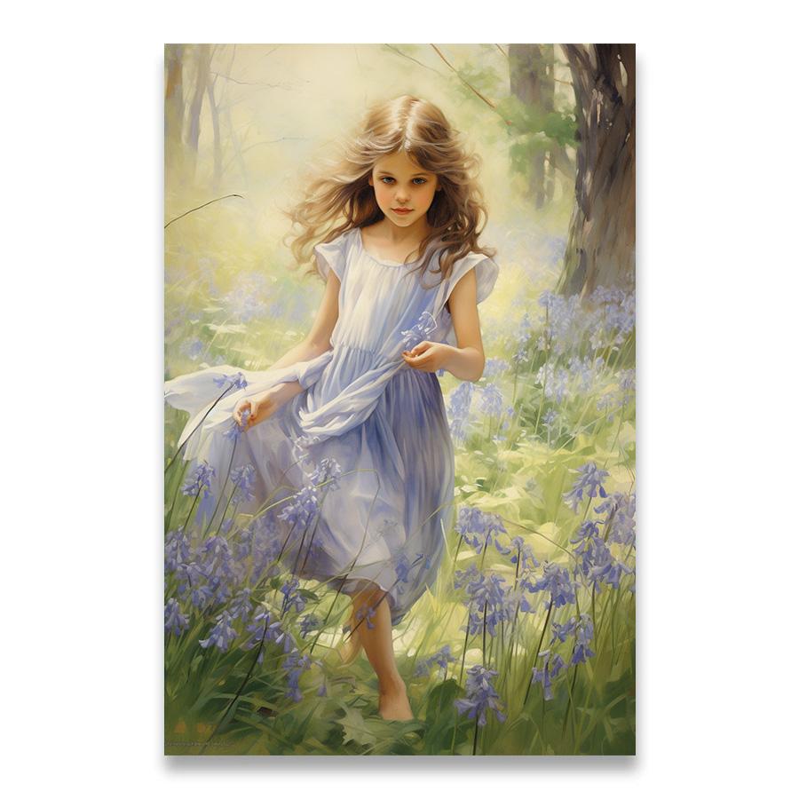 Little Girl Decoration Pictures Room Wall Art Canvas Painting Decor for Room Virgin Mary Interior Paintings Retro Decorative