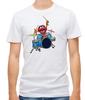 Funny Drums Characters White/Black Short Sleeve Men T Shirt G065