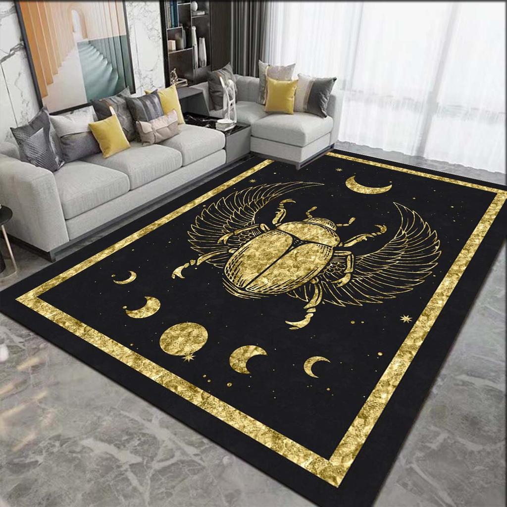 Ancient Egypt Egyptian God Egyptian Cat Anubis Carpets Living Room Bedroom Rug Washable Floor Mats Household Area Mat Devor