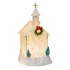 Christmas House Night Light Plastic Church Cottage Decor with LED Glow Decorative Holiday Lighting for Indoor Outdoor Holiday Display