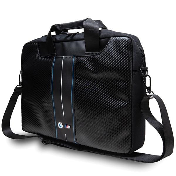 BMW BMCB15COMSCAKL Bag 16" Black Carbon Blue Stripes