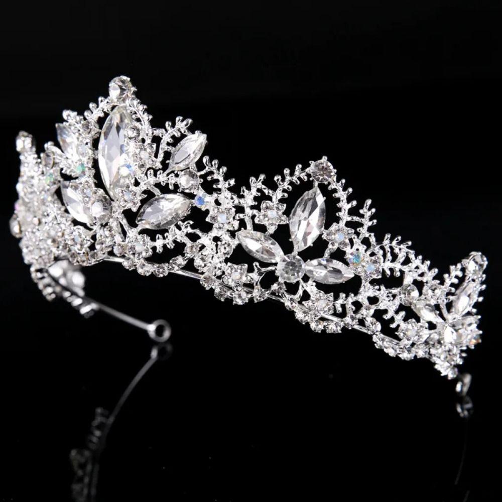 Sparkling Bridal Princess Crown Elegant Rhinestone Diadem Wedding Head Wear  Wedding Party Supplies