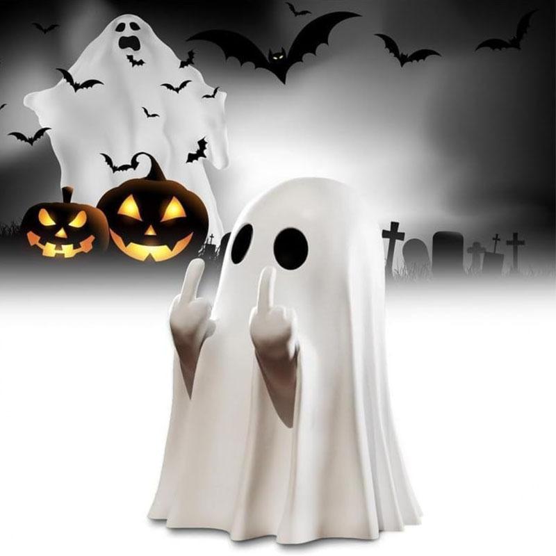 Decorative Item Ghost Figurine Halloween Home Decor Scary Cute Ghost Statue Miniature Model Coffee Table Centerpiece Shelf