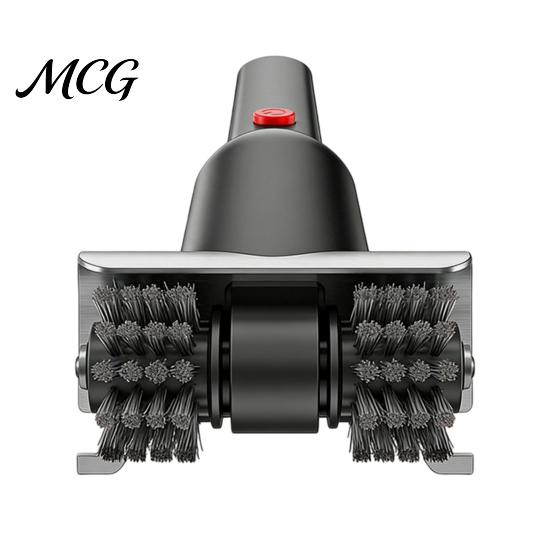 Grease Removal Grill Brush Electric with Dual Rotating Heads And Built-in LED Light, Cordless BBQ Outdoor Cleaning Tool Cleaner Water Mist Spray,