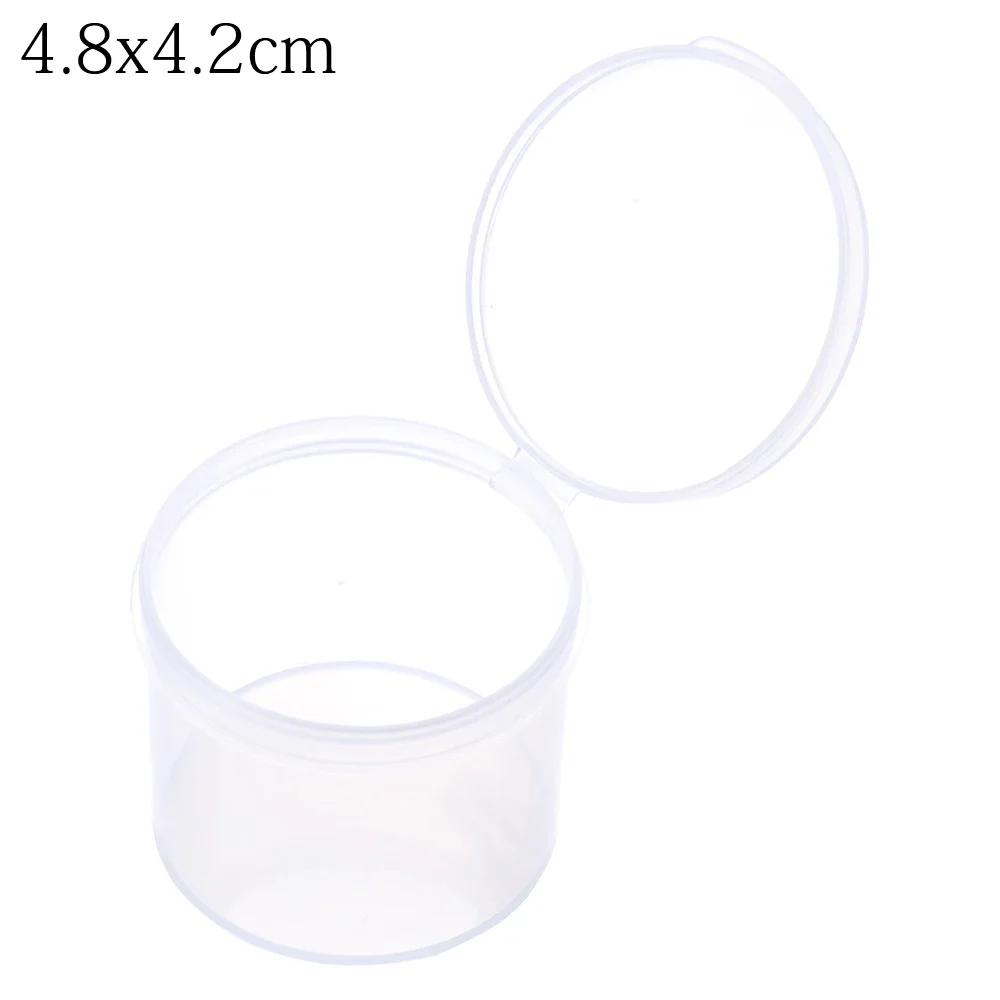 Square Round Plastic Transparent Storage Box Small Items Sundries Organizer Case Jewelry Beads Container Box Tools Accessories