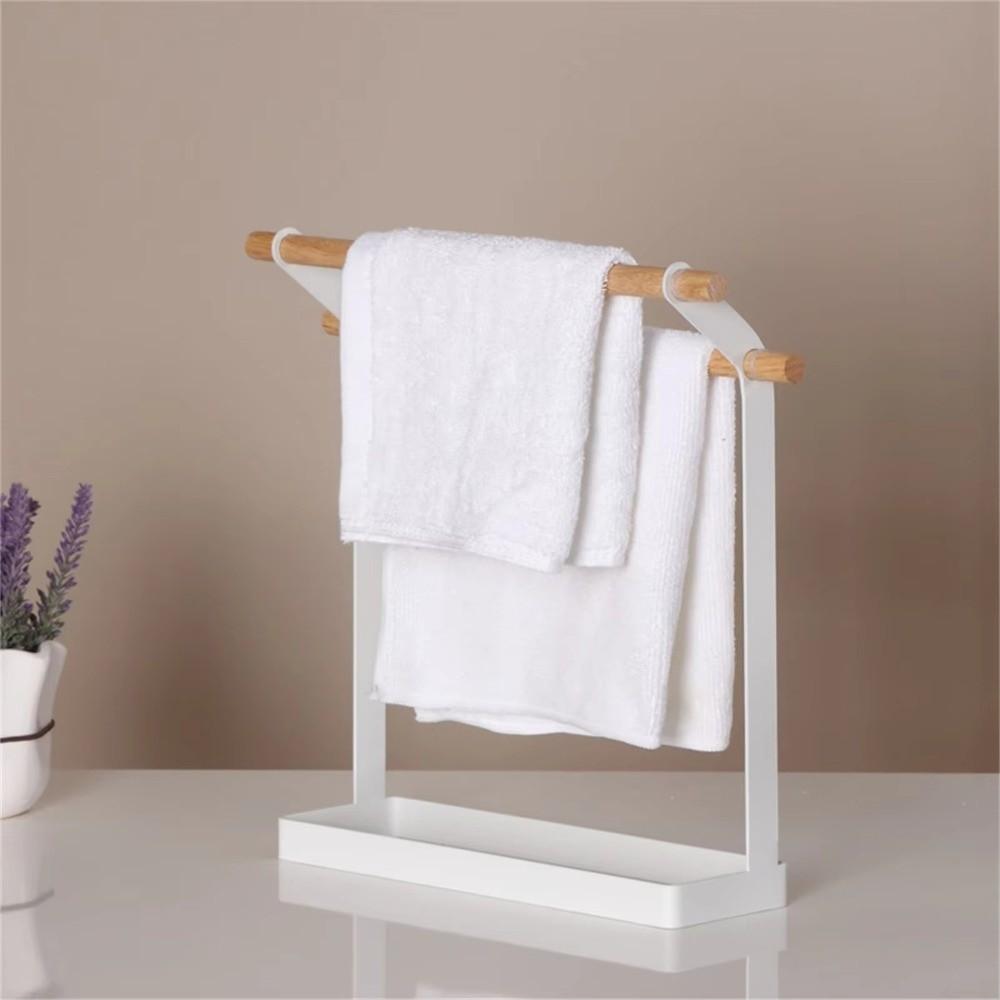 Stable Bathroom Towel Holder Double Bar Towel Drying Rack New Washcloth Hanger  Kitchen