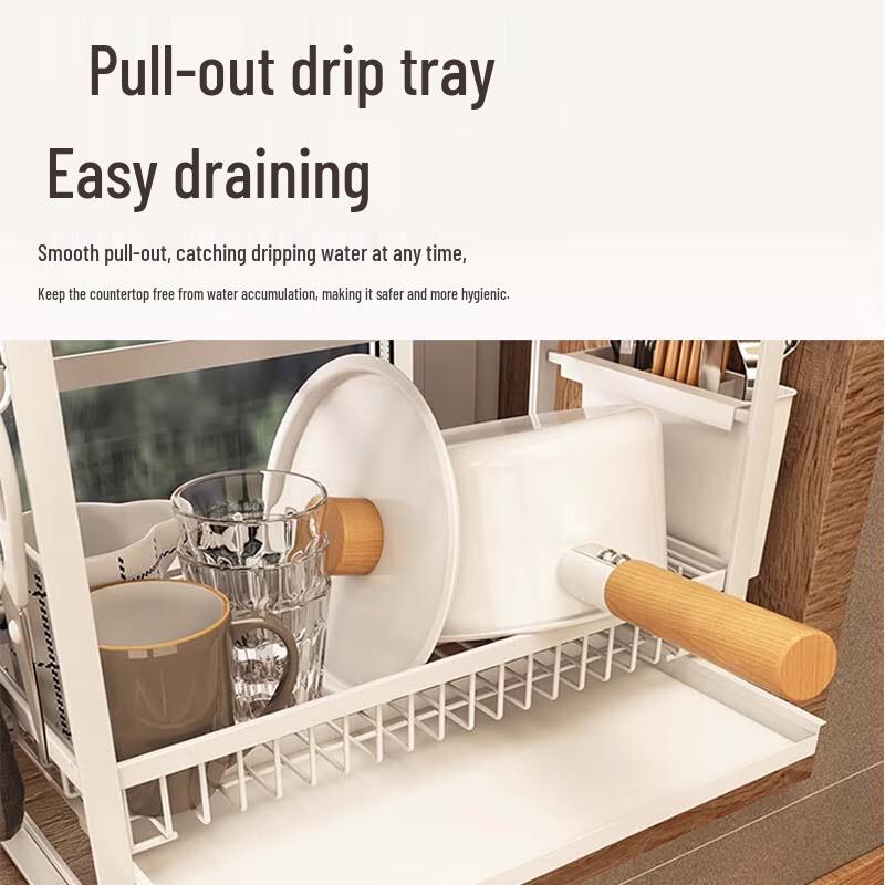 Adjustable 3-Tier Kitchen Spice Rack with Knife & Chopping Board Holder